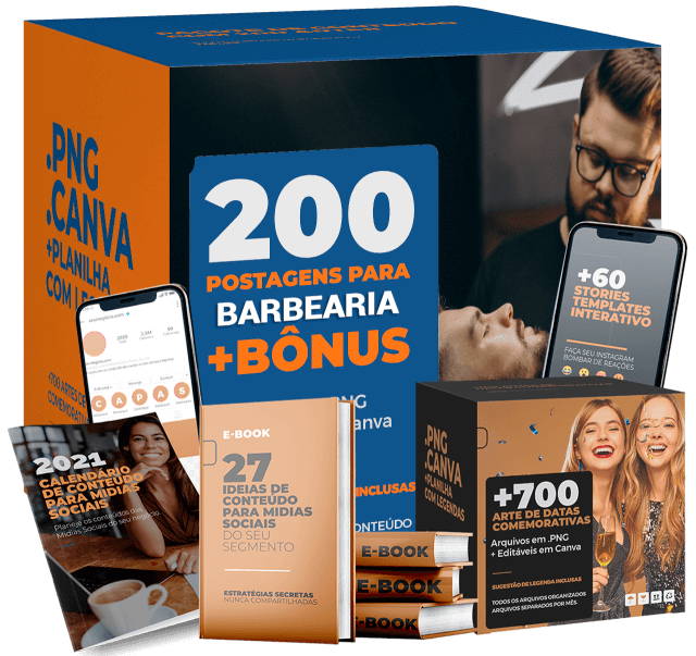 PACOTE DE ARTES VIRALIZA - Barbearia+bonus