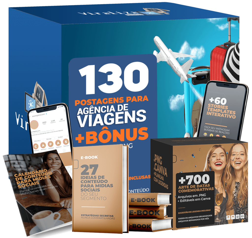 Pack de artes para Agência de Viagens + bônus